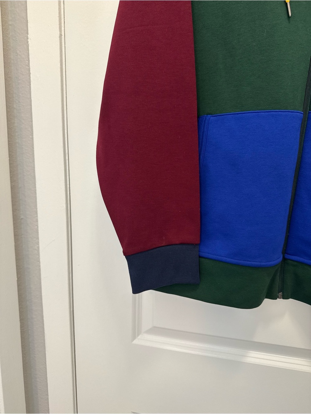 Polo Ralph Lauren Hoodie Colorblock Navy Blue Yellow Green - Picture 7 of 13